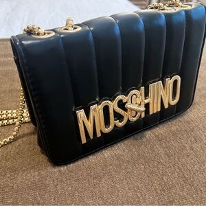 Black Purse w/ gold chain